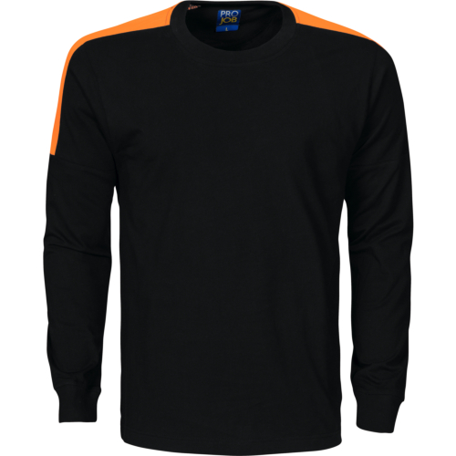 2020 T-shirt Long Sleeved-Black/Orange-XS