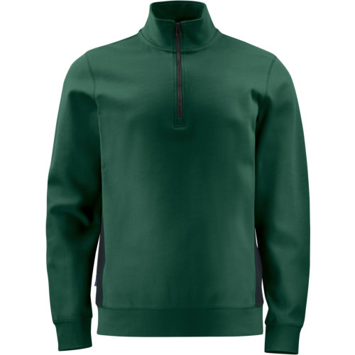 2128 Sweatshirt, Half Zip-Green-XS