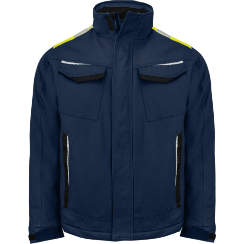 5438 Padded Jacket Cotton-Navy/Yellow-XS