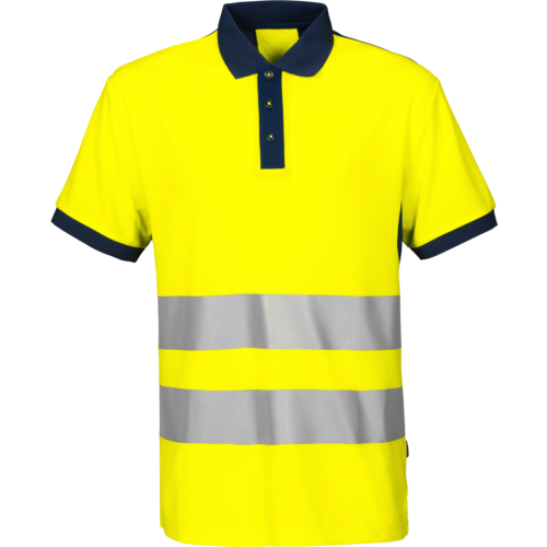 6008 Piqué En Iso 20471 Class 2-Navy/Yellow-XS