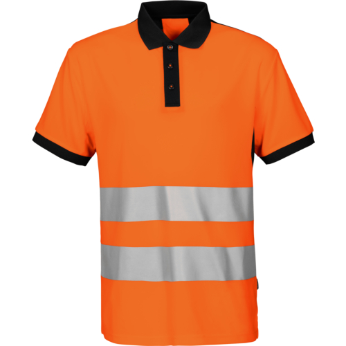 6008 Piqué En Iso 20471 Class 2-Black/Orange-XS