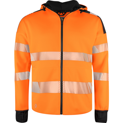 6110 Hood Jacket En Iso 20471 Class 3/2-Black/Orange-XS
