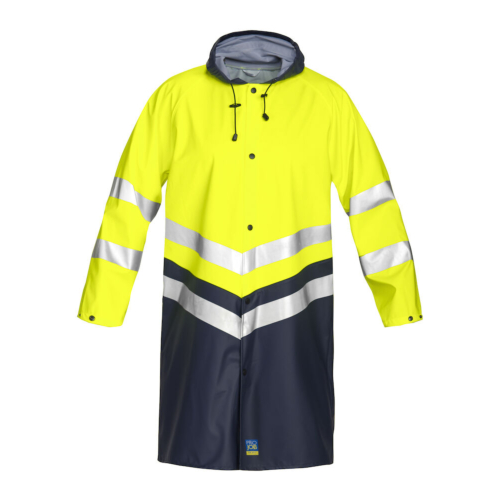 6403 Rain Jacket En Iso 20471 Class 3-Navy/Yellow-XS