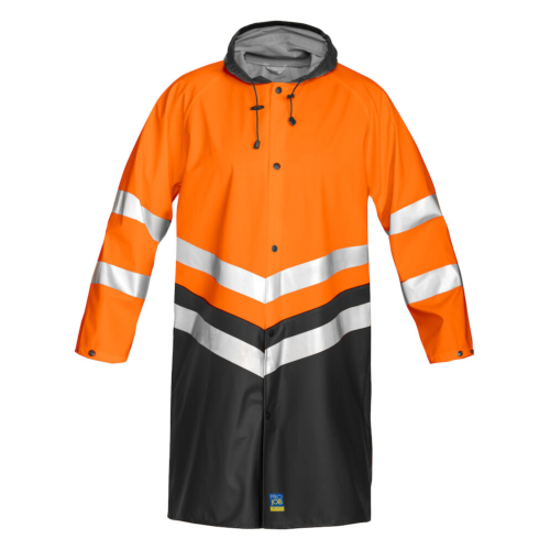 6403 Rain Jacket En Iso 20471 Class 3-Black/Orange-XS