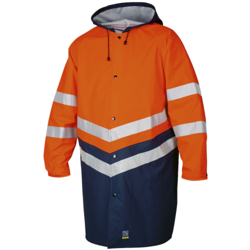 6403 Rain Jacket En Iso 20471 Class 3-Orange/Navy-XS