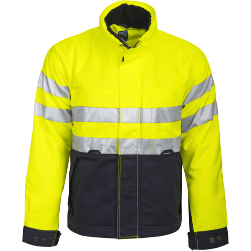 6407 Padded Jacket En Iso 20471 Class 3-Navy/Yellow-XS