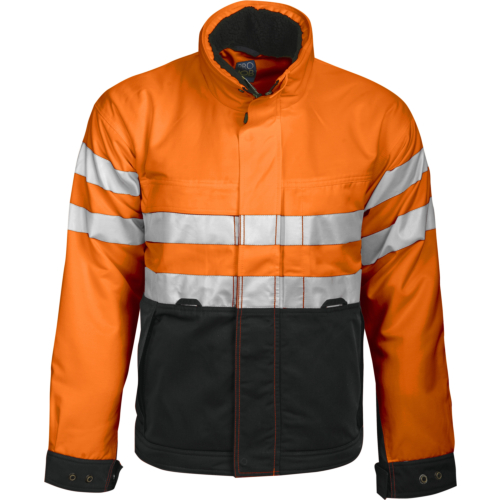 6407 Padded Jacket En Iso 20471 Class 3-Black/Orange-XS