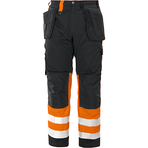 6502 Waistpants En Iso 20471 Class 1-Black/Orange-C44