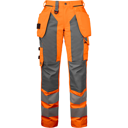6519 Waistpants Women´s En Iso 20471 Class 2-Orange/Grey-C34
