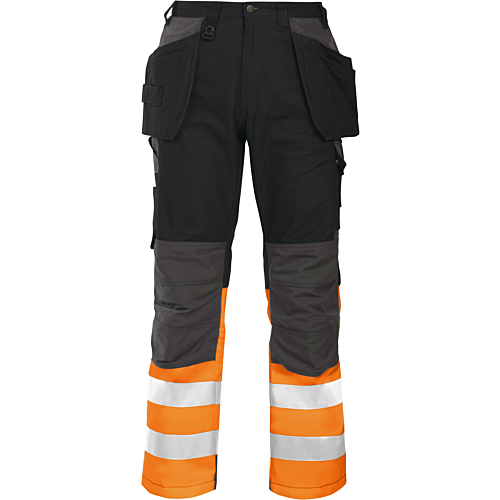 6522 Waistpants En Iso 20471 Class 1-Black/Orange-C44