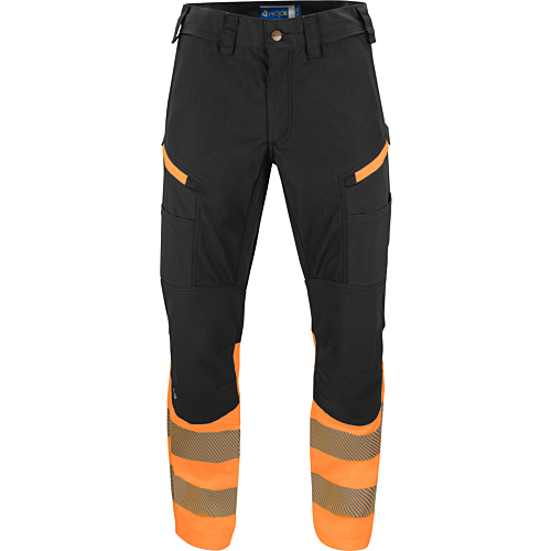 6528 Service Pant Stretch En Iso 20471 Class 1-Black/Orange-C46