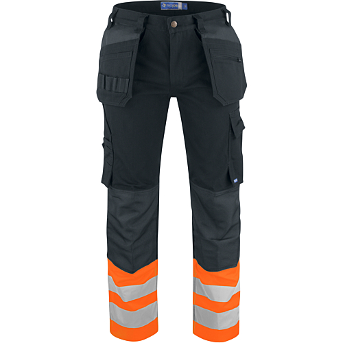 6530 Waistpants En Iso 20471 Class 1-Black/Orange-C42