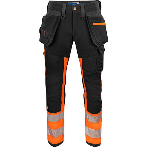 6540 Waistpant En Iso 20471 Class 1-Black/Orange-C44