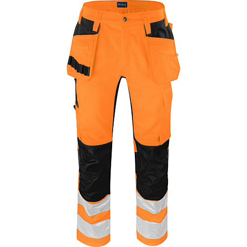 6570 Waistpant Stretch En Iso 20471 Class 2-Black/Orange-C42