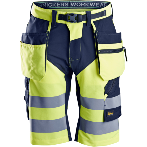 High-Vis Shorts+ Holster Pockets Class 1-Navy/Yellow-C44