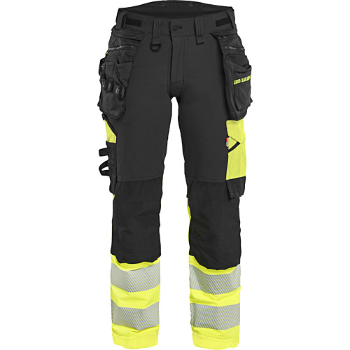 7025 Women's Hi-Vis trousers 4-way stretch-Yellow/Black-C34