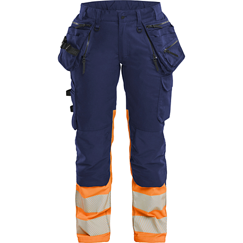 Women's Hi-vis Trousers Stretch-Orange/Navy-C34