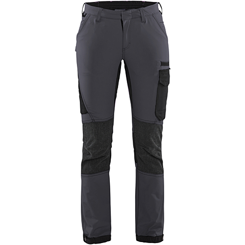 Ladies 4-way stretch service trouser-Grey/Black-C32