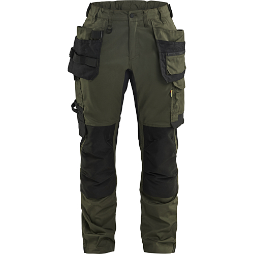 7132 Women's Craftsman trousers with stretch-Army Green/Black-C32