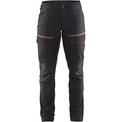 Ladies Service Trousers with Stretch-Red/Black-C32