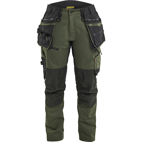 STRIKER Women&#039;s Craftsman Trousers with Stretch-Army Green/Black-C32