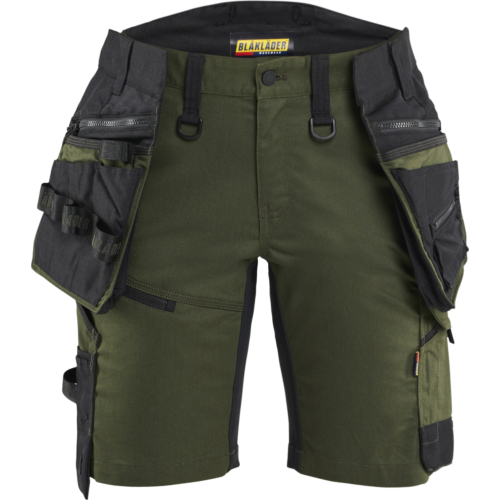 7175 STRIKER Women's Craftsman Shorts with Stretch-Army Green/Black-C32