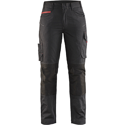 Ladies service trousers with stretch-Red/Black-C32