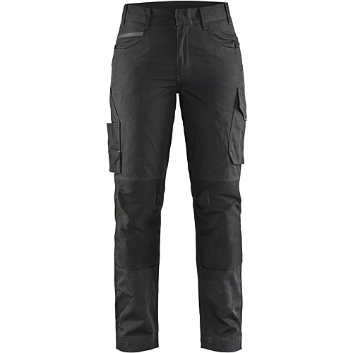 Ladies service trousers with stretch-Grey/Black-C32