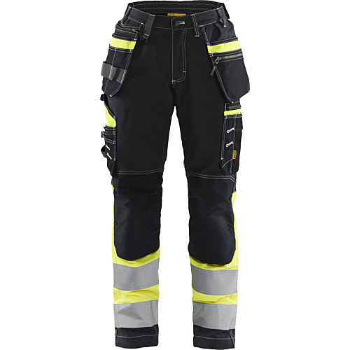 7196 Women's Hi-vis Trousers with Stretch-Yellow/Black-C32