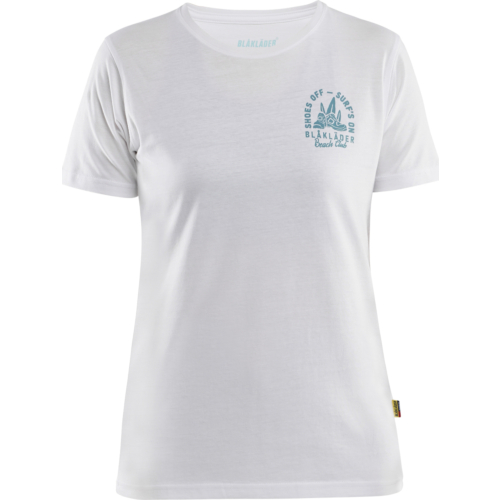 9417 Women's T-shirt Blåkläder Beach Club-White-XS