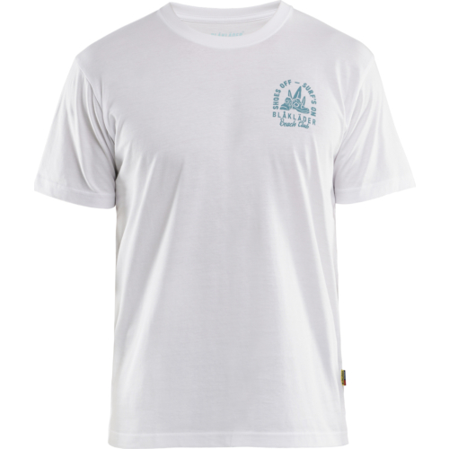 9419 T-shirt Blåkläder Beach Club-White-XS