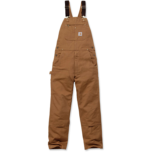 Relaxed fit duck bib overall-Brown-W30 L30