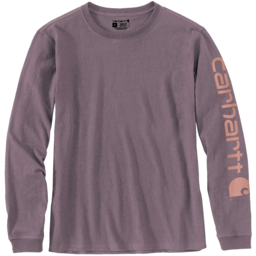 Loose fit heavyweight long-sleeve logo sleeve graphic t-shirt-Wine Red-S