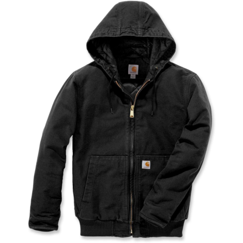 Loose fit washed duck insulated active jac-Black-M
