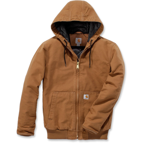 Loose fit washed duck insulated active jac-Brown-M