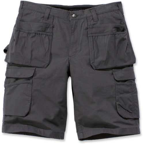 Rugged flex® relaxed fit ripstop cargo multi pkt work short-Dark Grey-33