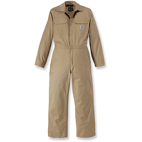 Rugged flex® canvas coverall-Khaki-M
