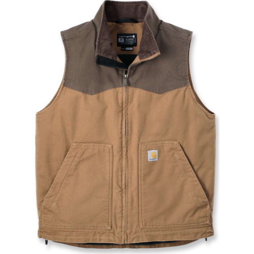 Montana Rugged Flex™ Relaxed Fit Duck Vest-Brown-XL