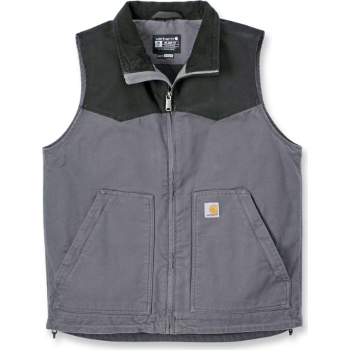 Montana Rugged Flex™ Relaxed Fit Duck Vest-Grey/Black-XL