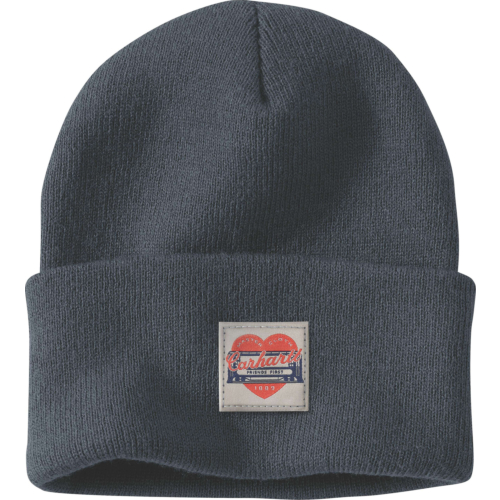 Knit Heart Patch Beanie