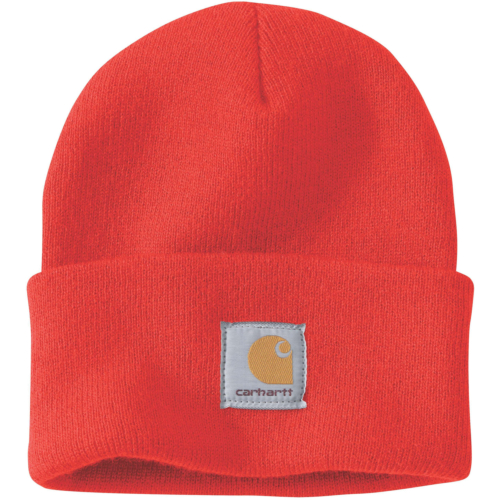 Knit cuffed beanie-Red