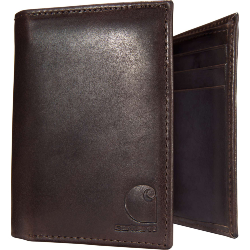 Oil tan leather trifold wallet