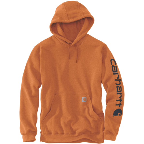 Loose fit midweight logo sleeve graphic sweatshirt-Brown-S