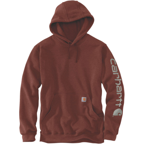 Loose fit midweight logo sleeve graphic sweatshirt-Wine Red-S